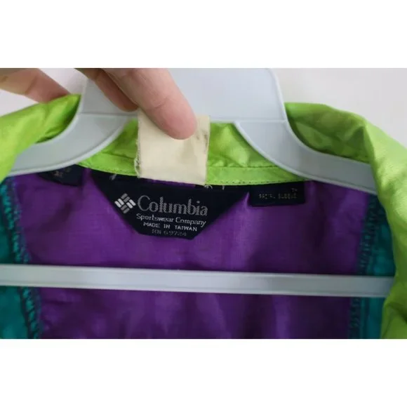 Vintage 90s Columbia Mens Size XL Distressed Spell Out Half Zip Pullover Jacket - Picture 6 of 10